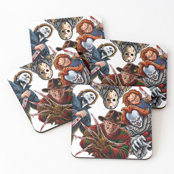 Item preview, Horror Slasher Squad Freddy Jason Chucky Pennywise Michael Art designed and sold by DesignArtist.ia.
