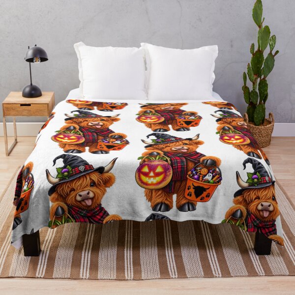 Item preview, Highland Cow Out Guising – Funny Scottish Halloween Highland Coo designed and sold by SMalcolmDesigns.