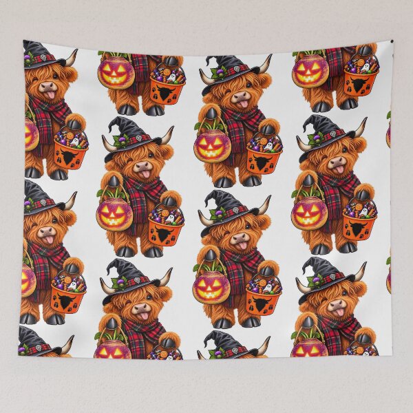 Item preview, Highland Cow Out Guising – Funny Scottish Halloween Highland Coo designed and sold by SMalcolmDesigns.