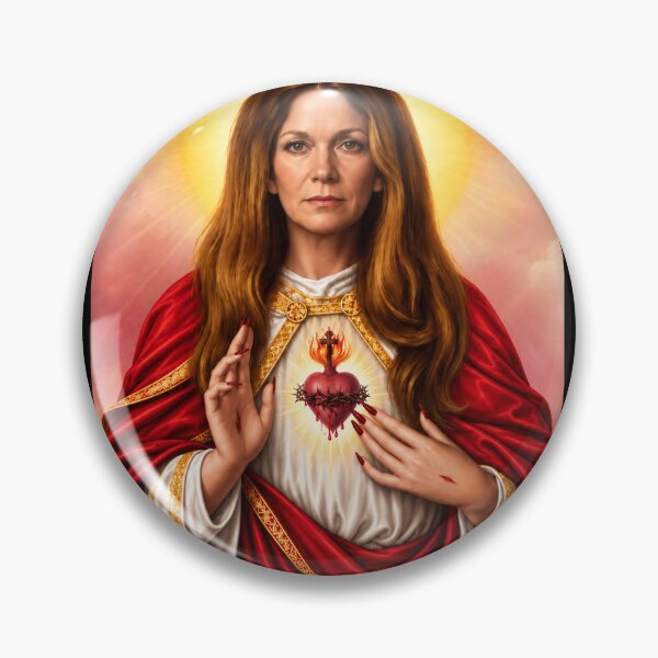 Item preview, Saint Gloria Steinem Sacred Heart Feminist Icon Graphic designed and sold by DestiniHill.