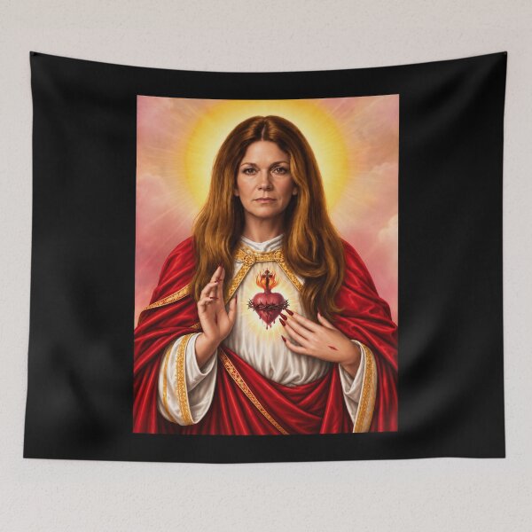Item preview, Saint Gloria Steinem Sacred Heart Feminist Icon Graphic designed and sold by DestiniHill.