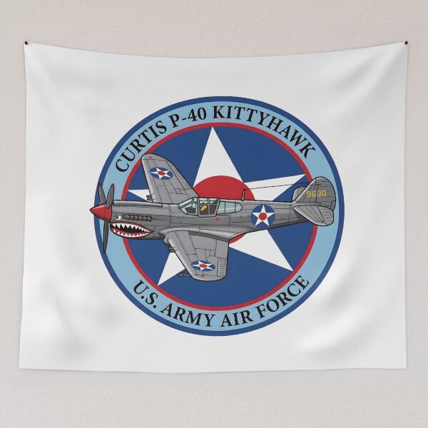 Item preview, USAAF Curtiss P-40 Kittyhawk World War II Fighter Patch Emblem designed and sold by CharlieDesings.