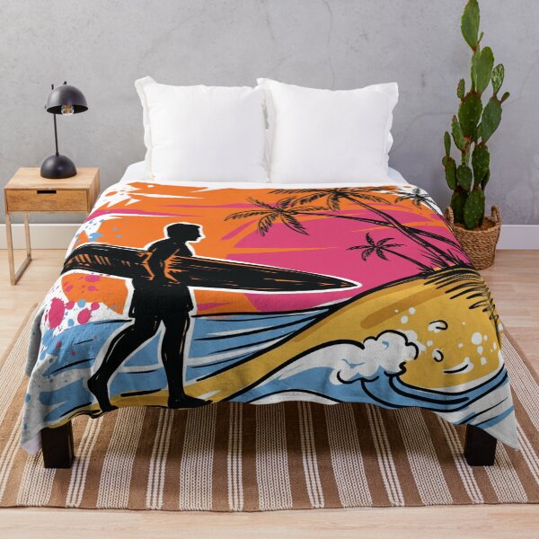 Item preview, Surfer Sunset Silhouette Beach Art Print designed and sold by Merch by Das Design Studio.
