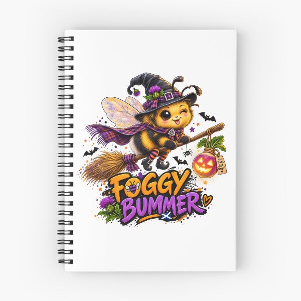 Item preview, Foggy Bummer – Funny Scottish Halloween Bee Witch | Cute Spooky Neep designed and sold by SMalcolmDesigns.