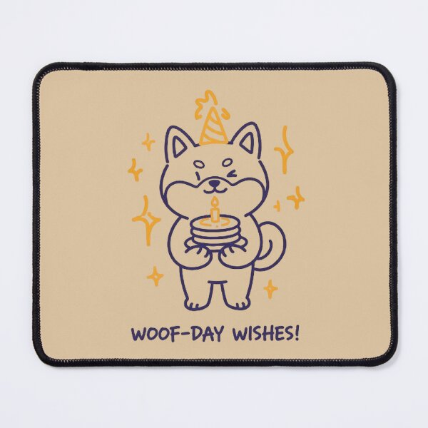 Item preview, Cute Shiba Inu Woof-Day Wishes Birthday Party Retro Dog Art designed and sold by PetalsPaws.