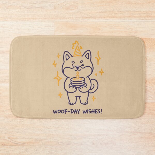 Item preview, Cute Shiba Inu Woof-Day Wishes Birthday Party Retro Dog Art designed and sold by PetalsPaws.