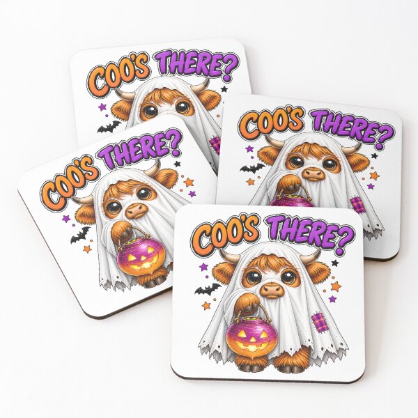 Item preview, Coos There? – Cute Highland Cow Ghost Halloween - Scottish Halloween designed and sold by SMalcolmDesigns.