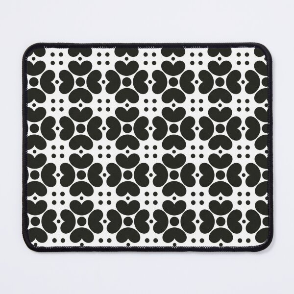 Artikelvorschau, Geometrisches Blumenmuster in Schwarz und Weiß entworfen und verkauft von ShivCraftStudio.