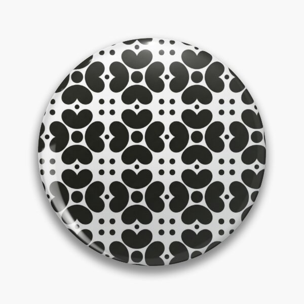 Item preview, Black White Geometric Floral Pattern designed and sold by ShivCraftStudio.
