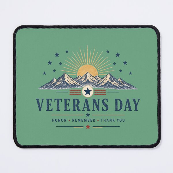 Item preview, Vintage Veterans Day Mountain - Honor Remember Thank You Graphic designed and sold by InkWeaveShop.