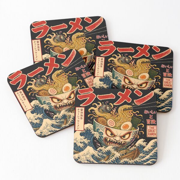 Item preview, The Great Ramen Wave Japanese Monster Bowl designed and sold by 4Titik.
