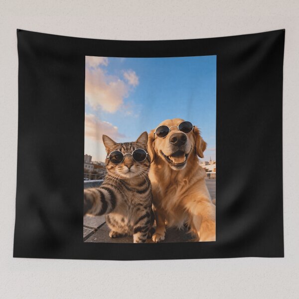 Item preview, Cat and Dog Selfie Meme designed and sold by Danieldeleon2.