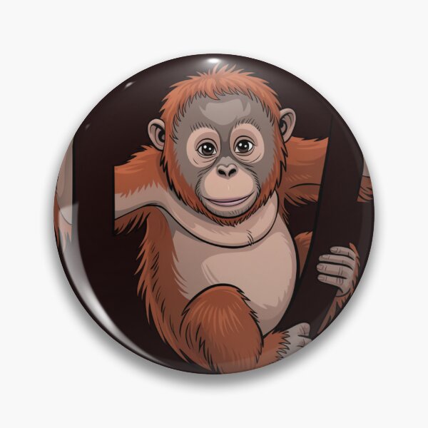 Item preview, Peeking Orangutan Cub designed and sold by ApexCanopy.