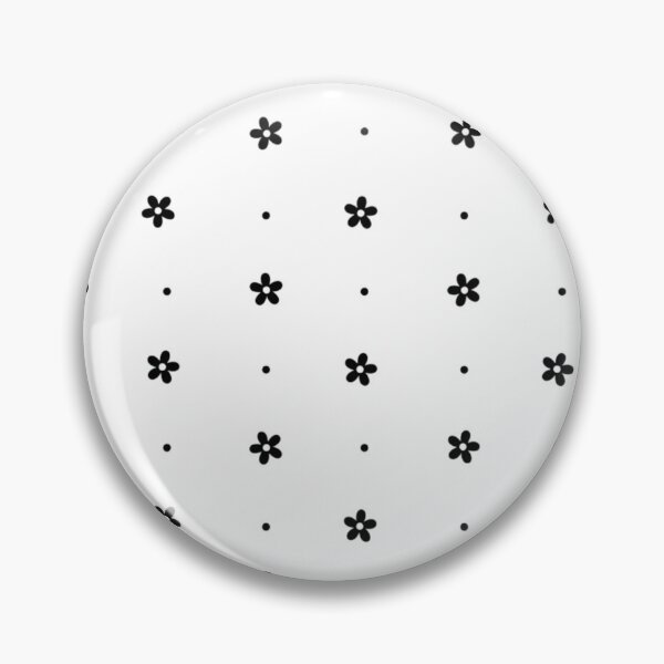 Item preview, Black White Simple Floral Pattern designed and sold by ShivCraftStudio.