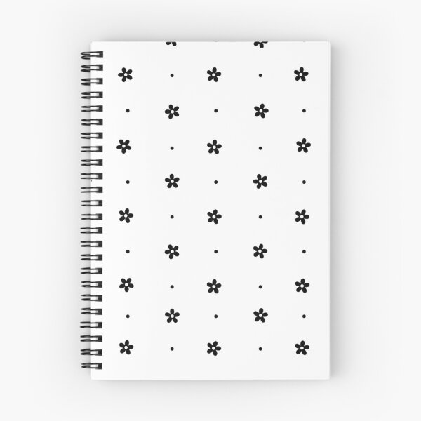 Item preview, Black White Simple Floral Pattern designed and sold by ShivCraftStudio.