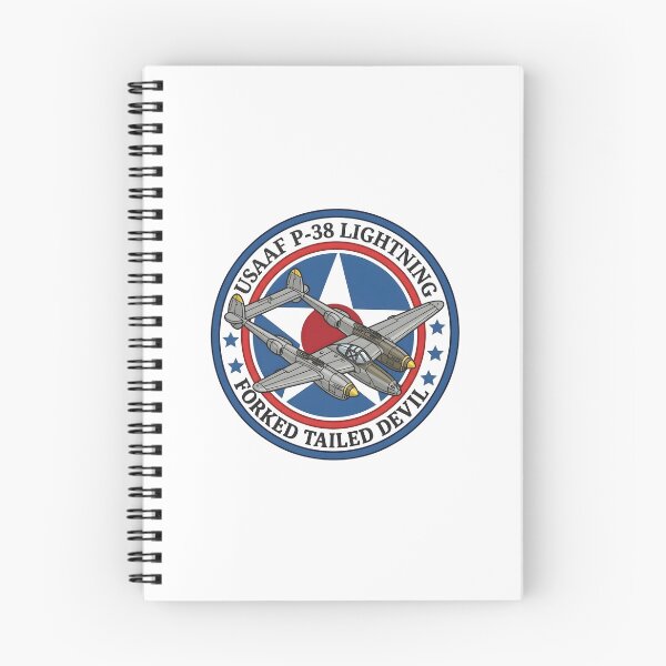 Item preview, USAAF Lockheed P-38 Lightning Forked Tailed Devil Fighter Patch Emblem designed and sold by CharlieDesings.