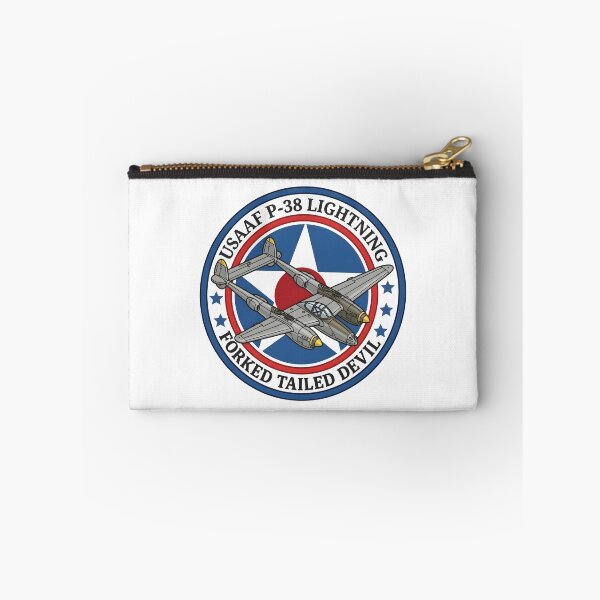 Item preview, USAAF Lockheed P-38 Lightning Forked Tailed Devil Fighter Patch Emblem designed and sold by CharlieDesings.