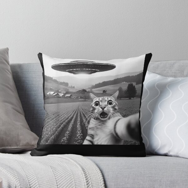 Item preview, Cat Selfie with Alien UFO Funny Cat Gifts for Men Women Kid designed and sold by Danieldeleon2.