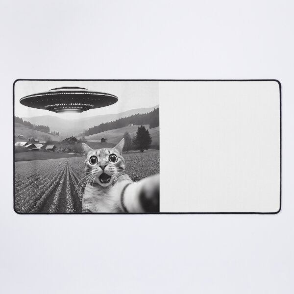 Item preview, Cat Selfie with Alien UFO Funny Cat Gifts for Men Women Kid designed and sold by Danieldeleon2.