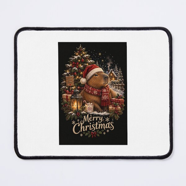 Item preview, Cozy Christmas Capibara with Holiday Lights designed and sold by KristinaArts.