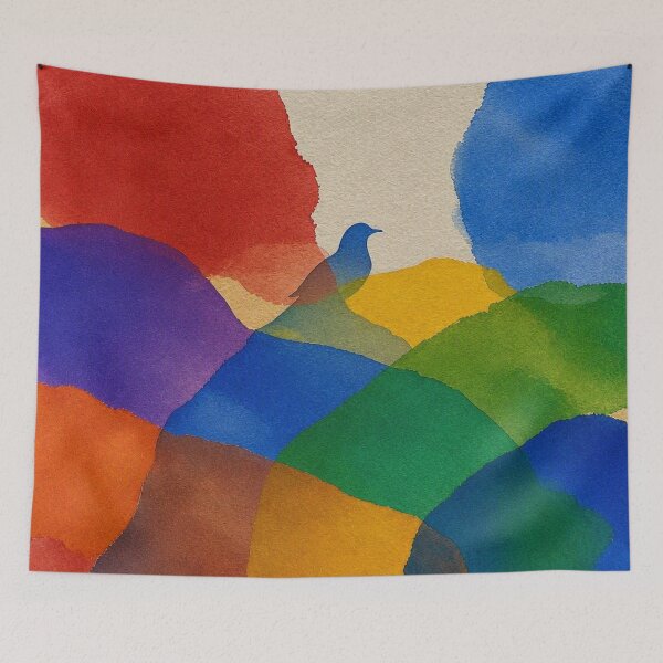 Item preview, Symphony of Colors: Abstract Bird Silhouette designed and sold by Breezes-of-Ida.