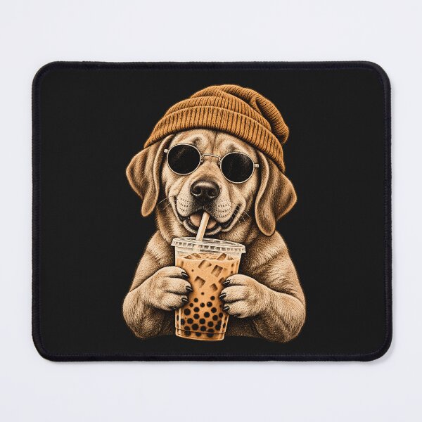 Item preview, Retro Yellow Labrador Retriever Bubble Tea Dog Lover designed and sold by JerdbordinShop.