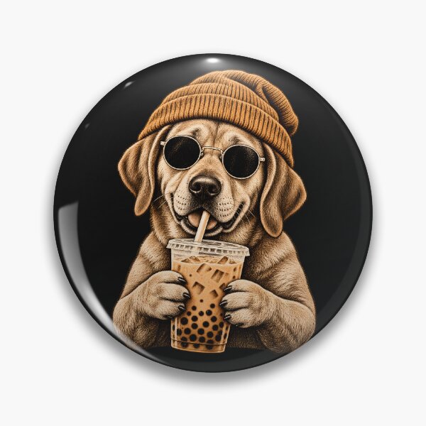 Item preview, Retro Yellow Labrador Retriever Bubble Tea Dog Lover designed and sold by JerdbordinShop.