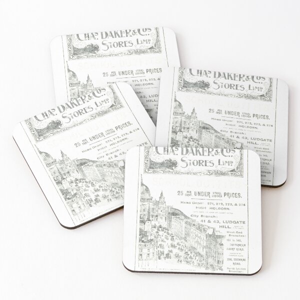 Item preview, Vintage Chas Baker London Ludgate Hill Ad designed and sold by Antique Science Press.