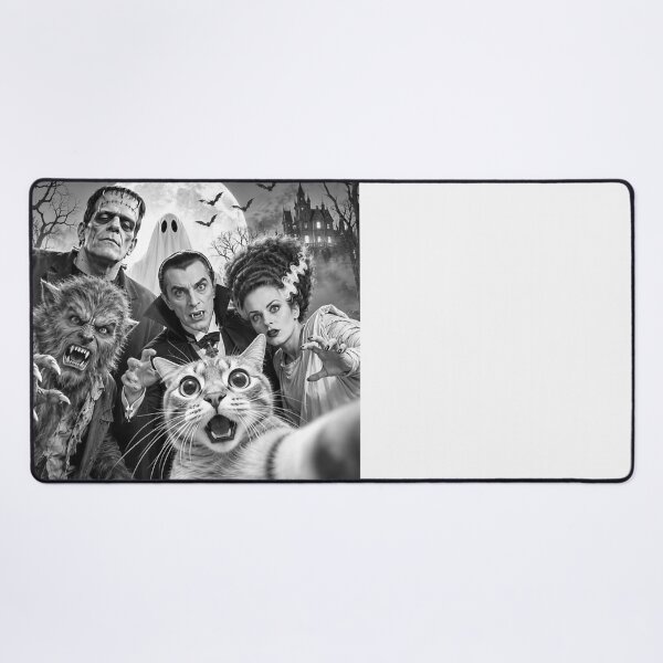 Item preview, Cat Selfie with Retro Horror Movie Monsters Funny Halloween designed and sold by Danieldeleon2.