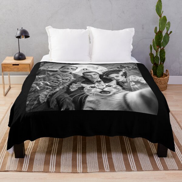 Item preview, Cat Selfie with Retro Horror Movie Monsters Funny Halloween  designed and sold by Danieldeleon2.