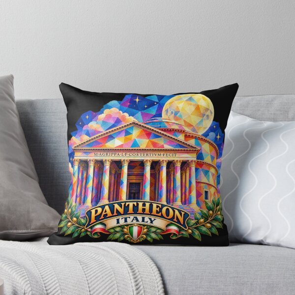 Item preview, ✅ Colorful Geometric Art of the Pantheon in Rome (Italy) | Roman Temple Design Under the European Night Sky designed and sold by Geometric Art..