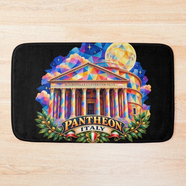 Item preview, ✅ Colorful Geometric Art of the Pantheon in Rome (Italy) | Roman Temple Design Under the European Night Sky designed and sold by Geometric Art..