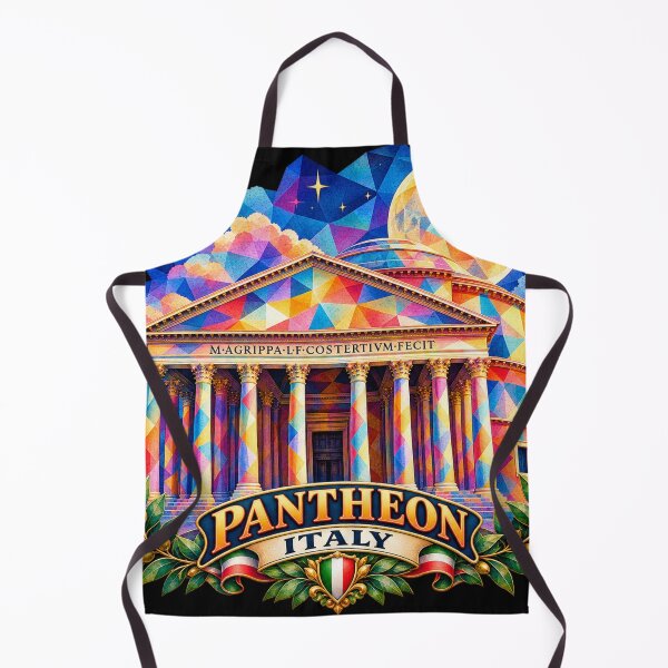 Item preview, ✅ Colorful Geometric Art of the Pantheon in Rome (Italy) | Roman Temple Design Under the European Night Sky designed and sold by Geometric Art..