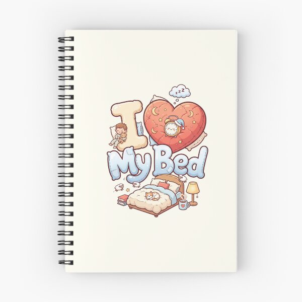 Item preview, I Love My Bed Cozy Sleeping Illustration designed and sold by Itsheartshop.