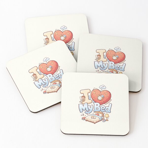 Item preview, I Love My Bed Cozy Sleeping Illustration designed and sold by Itsheartshop.