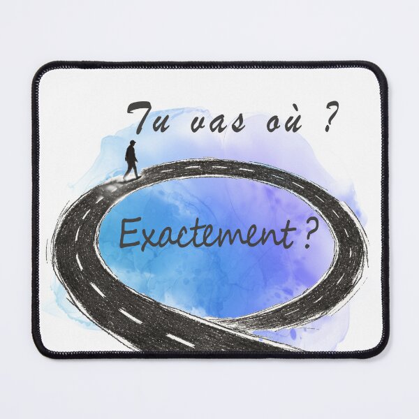 Item preview, Tu Vas Où Exactement? – Minimalist Surreal Road Illustration designed and sold by TitiaDesign.