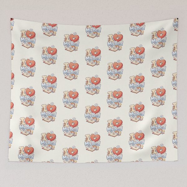 Item preview, I Love My Bed Cozy Sleeping Illustration designed and sold by Itsheartshop.