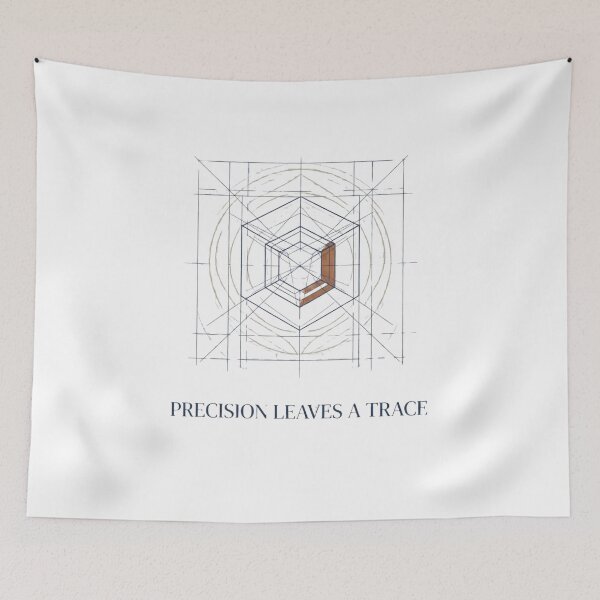 Item preview, Precision Leaves A Trace Blueprint & Geometric Wireframe designed and sold by Amr Darwish Graphic designer.
