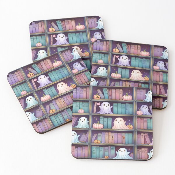 Item preview, Kawaii Ghosts in a Haunted Library designed and sold by BriSher.