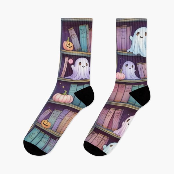 Item preview, Kawaii Ghosts in a Haunted Library designed and sold by BriSher.