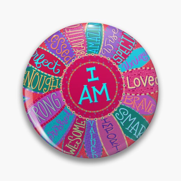 Item preview, I Am – Positive Affirmation Flower designed and sold by Inspirivity.