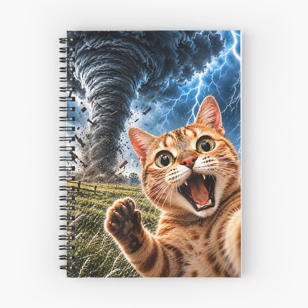 Item preview, Cat Tornado Selfie Meme Weather Meteorologist Storm Chasing designed and sold by Danieldeleon2.