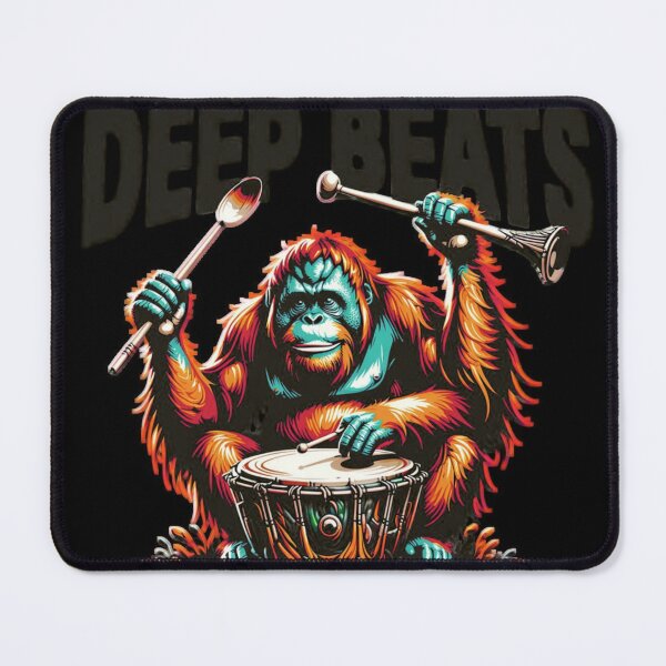 Item preview, Drummer Orangutan Beats designed and sold by ApexCanopy.
