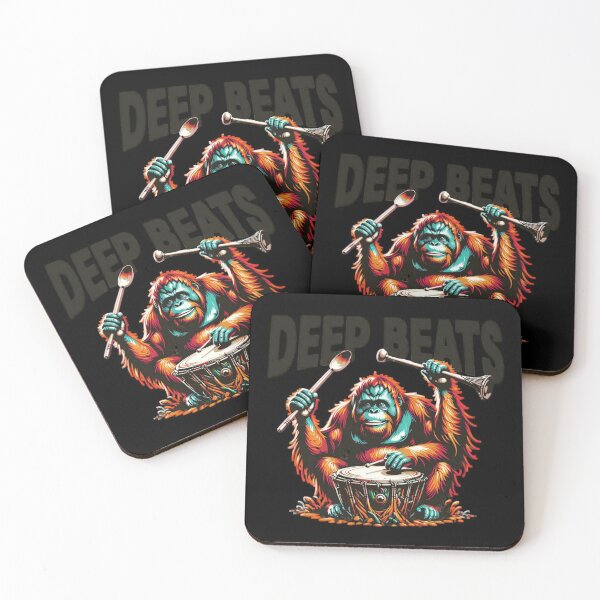 Item preview, Drummer Orangutan Beats designed and sold by ApexCanopy.