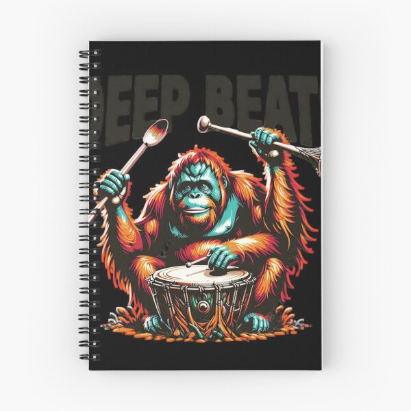 Item preview, Drummer Orangutan Beats designed and sold by ApexCanopy.