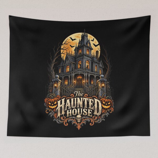 Item preview, The Haunted House – Retro Victorian Haunted Mansion Halloween Design designed and sold by RockitBaby.