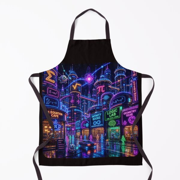 Item preview, Cyberpunk Math City2; Futuristic Neon STEM Metropolis designed and sold by soin10s-designs.