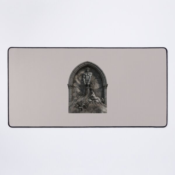 Item preview, Barbarian King Victory Over Skulls & Fire Art-40 designed and sold by SalvadorCoffman.