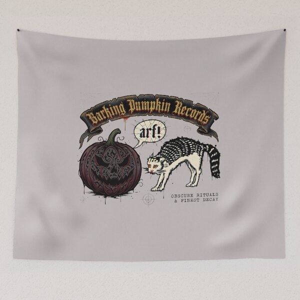 Item preview, Barking Pumpkin Records Funny Cat Pumpkin Logo-17th designed and sold by SalvadorCoffman.