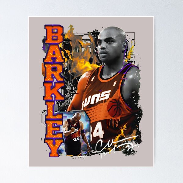 Item preview, BARKLEY 34 Vintage Flames Basketball Tee-3rd designed and sold by SalvadorCoffman.